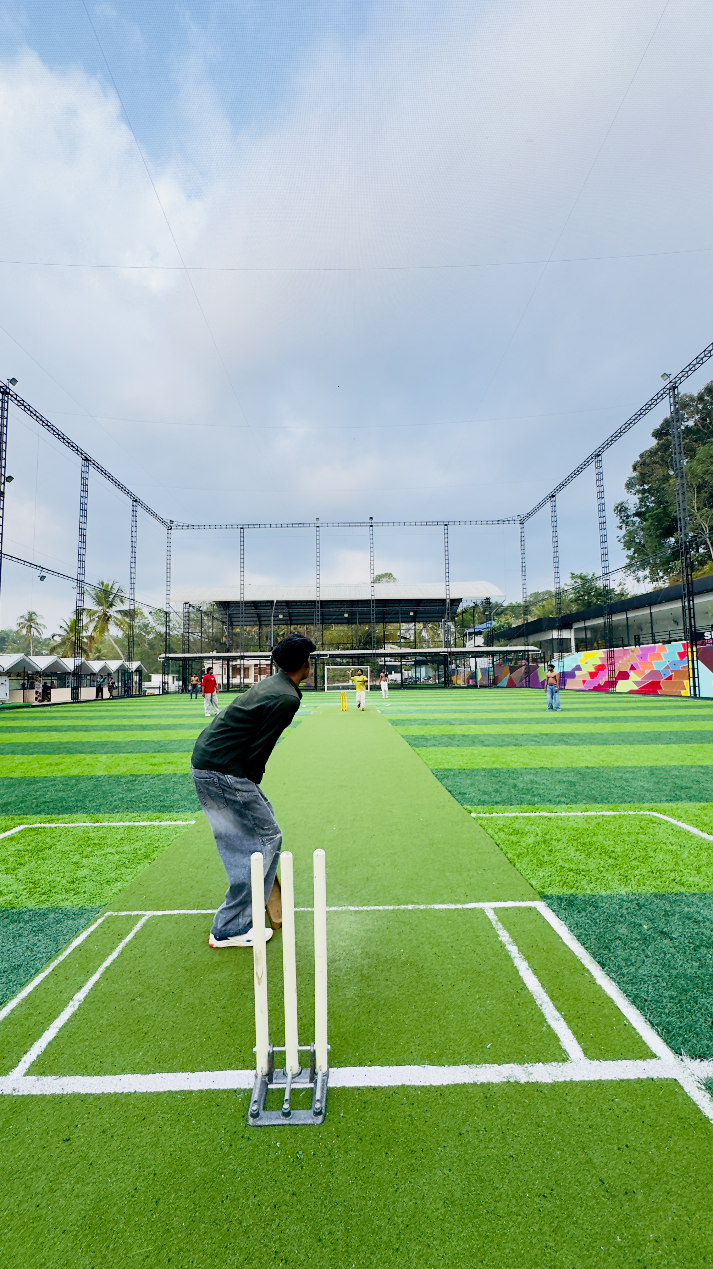 Cricket match on the multi-sport turf